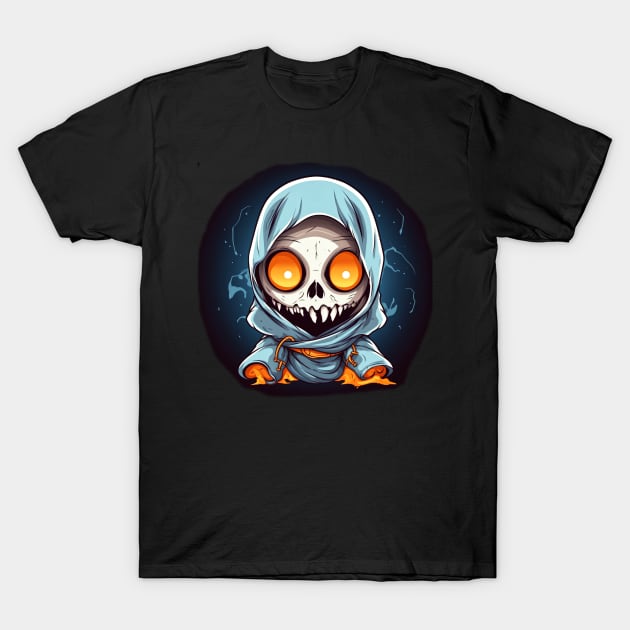 Eerie Halloween Ghoul Art - Spooky Season Delight T-Shirt by Captain Peter Designs